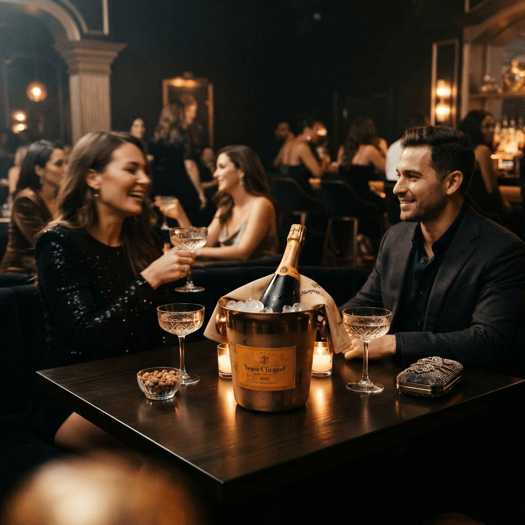 Champagne service at Boogalou Prime Reserve